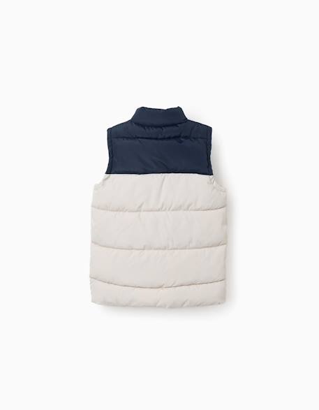 Doudoune sans manches rembourrée avec poches Beige clair 4 - vertbaudet enfant 