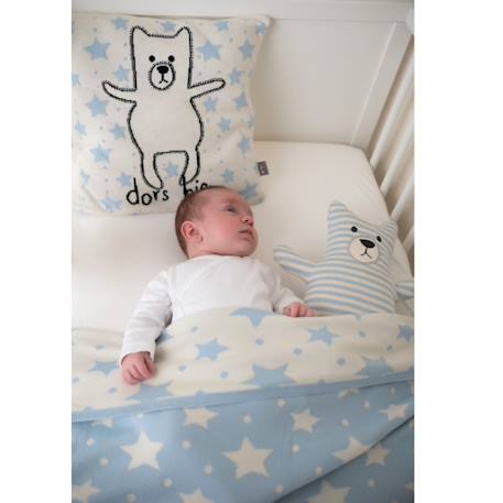 Couverture en coton bio gots Étoiles, bleu 5 - vertbaudet enfant 