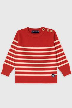 -Pull marin rayé enfant - laine et acrylique