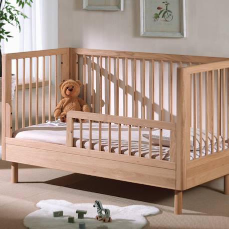 Lit bébé évolutif en chêne massif  romane Bois naturel 5 - vertbaudet enfant 