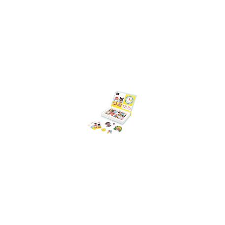 Magnéti'book j'apprends l'heure, 75 magnets Jaune 2 - vertbaudet enfant 