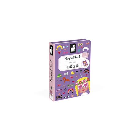 Magnéti'book crazy faces fille, 55 magnets Rose 1 - vertbaudet enfant 