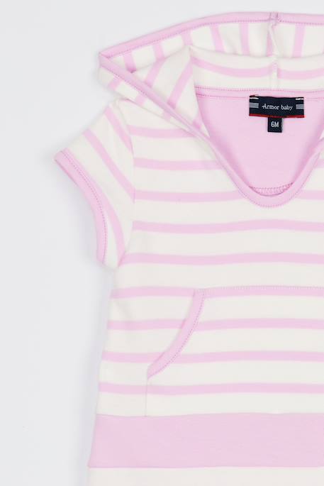 Robe en coton épais balancelle bébé Milk/mauve rose 2 - vertbaudet enfant 