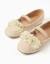 Ballerines en lin avec fleurs Beige 4 - vertbaudet enfant 