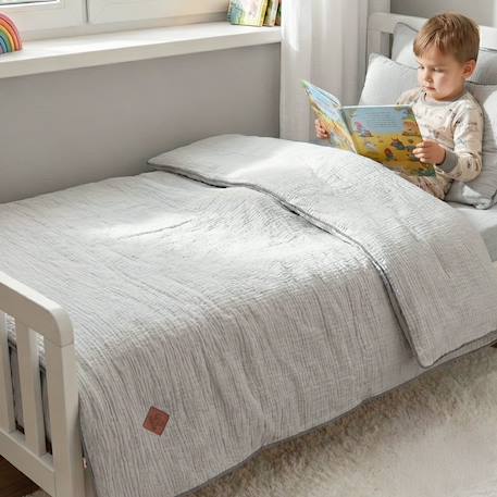 Couette et oreiller - prêt à dormir jeanne Beige+Blanc+Bleu+Camel+Écru+Gris clair+Rose+Terracotta+Vert de gris 25 - vertbaudet enfant 