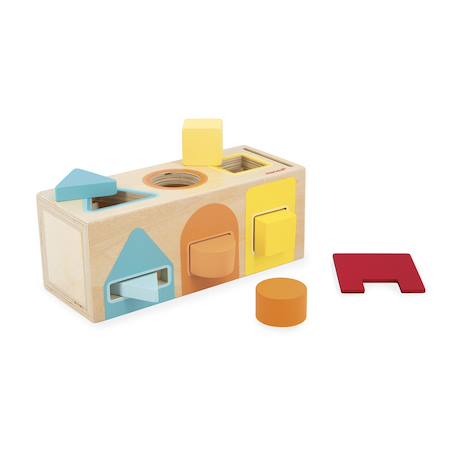 Boite à formes géométriques en bois 18 mois Multicolore 5 - vertbaudet enfant 