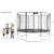 Trampoline jardin ø 430?cm + filet + échelle + bâche - jumpi 430 - taupe/vert Taupe 4 - vertbaudet enfant 