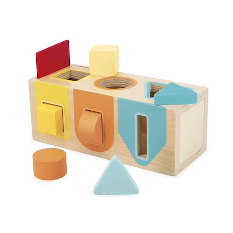 Boite à formes géométriques en bois 18 mois Multicolore 2 - vertbaudet enfant 