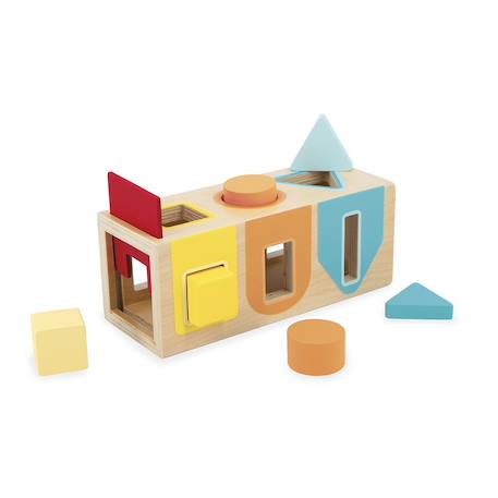 Boite à formes géométriques en bois 18 mois Multicolore 6 - vertbaudet enfant 