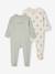 Lot 2 pyjama bébé ouverture dos vert sauge 1 - vertbaudet enfant 