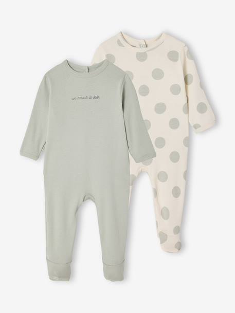 Bébé-Lot 2 pyjama bébé ouverture dos
