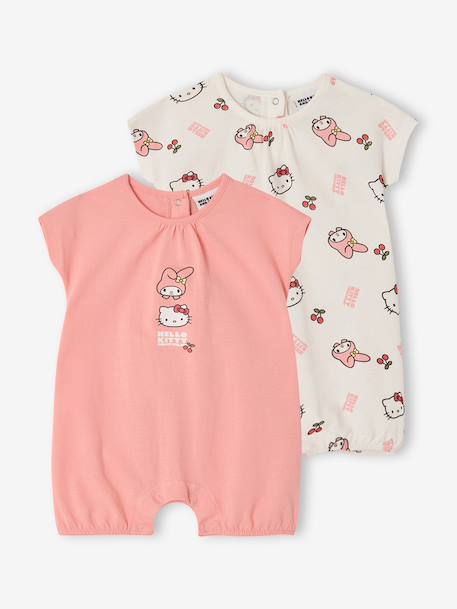 Lot 2 bodies combinaison Hello Kitty cerises rose bonbon 1 - vertbaudet enfant 