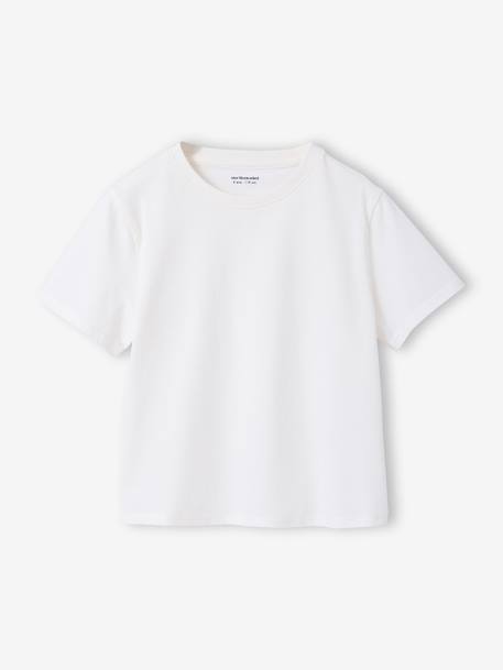 Lot de 3 tee-shirts fille unis écru+rose pâle 2 - vertbaudet enfant 