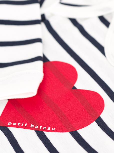 Pyjama cœur Petit Bateau écru 3 - vertbaudet enfant 