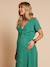 Robe longue col chemise grossesse allaitement vert émeraude 3 - vertbaudet enfant 