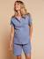 Pyjama short femme grossesse allaitement bleu chambray 3 - vertbaudet enfant 