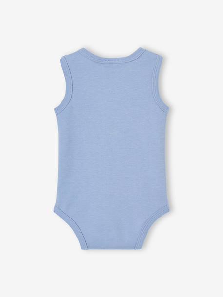 Lot de 2 bodies bébé garçon sans manches bleu jean 4 - vertbaudet enfant 