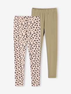 -Lot de 2 leggings fille Basics