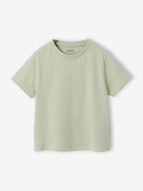 Lot de 3 tee-shirts fille unis écru+rose pâle 4 - vertbaudet enfant 