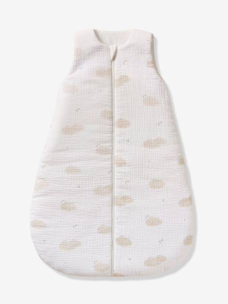 Gigoteuse sans manches ouverture centrale personnalisable DANS LES NUAGES blanc imprimé 6 - vertbaudet enfant 