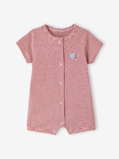 Lot 2 combishorts coton bio rouge 2 - vertbaudet enfant 