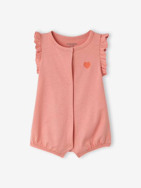 Lot 2 combishort bébé fille coton bio écru 2 - vertbaudet enfant 