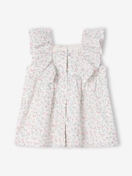Robe bébé imprimé à volants blanc imprimé 2 - vertbaudet enfant 