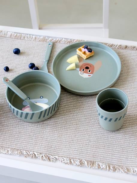 Coffret repas 4 pièces LÄSSIG bleu glacier+bleu jean+blush+Garden Explorer+Happy Rascals Cœur+Happy Rascals Smile+Little Forest, lapin+Little Forest, renard+Little Mateys orange épicée+Little Water baleine+rose poudré 6 - vertbaudet enfant 