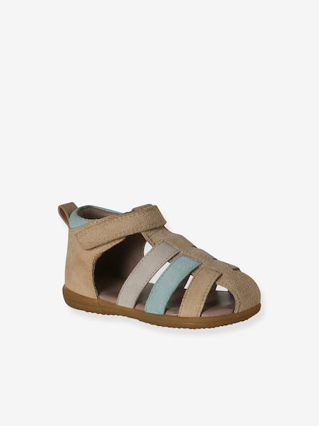 Chaussures premiers pas bébé scratchs lot beige+marine+marron 1 - vertbaudet enfant 
