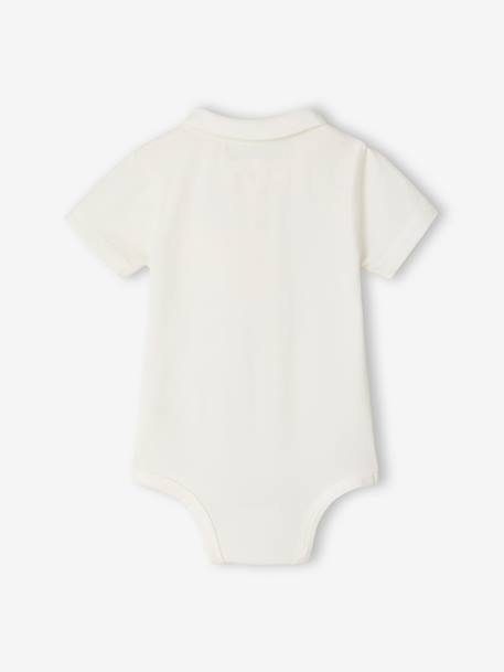 Lot de 2 bodies bébé naissance ouverture polo bleu ciel+écru 11 - vertbaudet enfant 