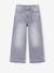 Jean fille large bas effiloché denim bleached+gris+stone 18 - vertbaudet enfant 
