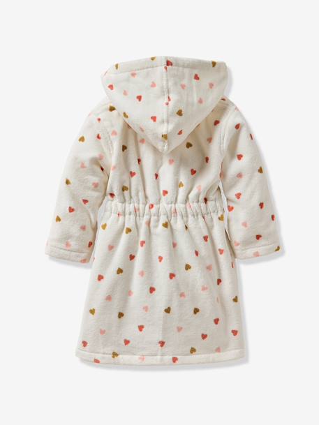 Peignoir bébé COEUR, avec coton recyclé blanc imprimé 4 - vertbaudet enfant 