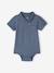 Lot de 2 bodies bébé naissance ouverture polo bleu ciel+écru 10 - vertbaudet enfant 