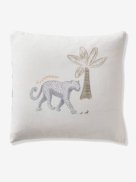 Parure housse de couette et taie d'oreiller MISSION SAFARI en gaze de coton, avec coton recyclé écru 7 - vertbaudet enfant 