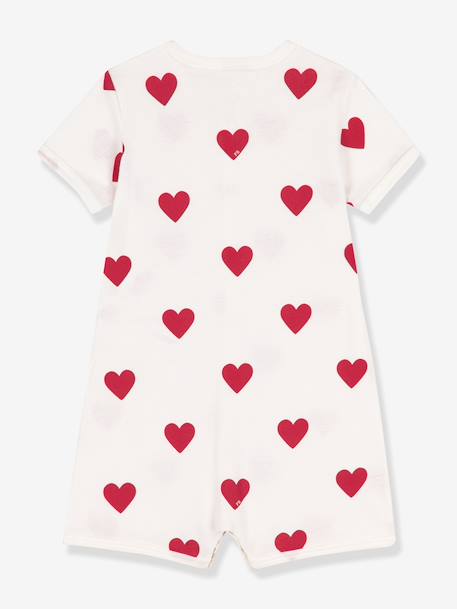 Combicourt bébé coton coeurs blanc 2 - vertbaudet enfant 