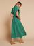 Robe longue col chemise grossesse allaitement vert émeraude 4 - vertbaudet enfant 