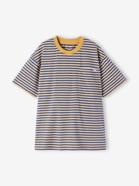 T-shirt manches courtes garçon rayé bleu 1 - vertbaudet enfant 