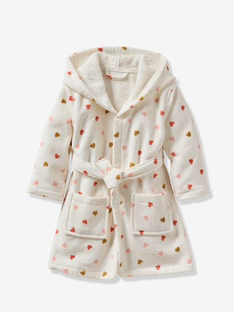 Peignoir bébé COEUR, avec coton recyclé blanc imprimé 5 - vertbaudet enfant 