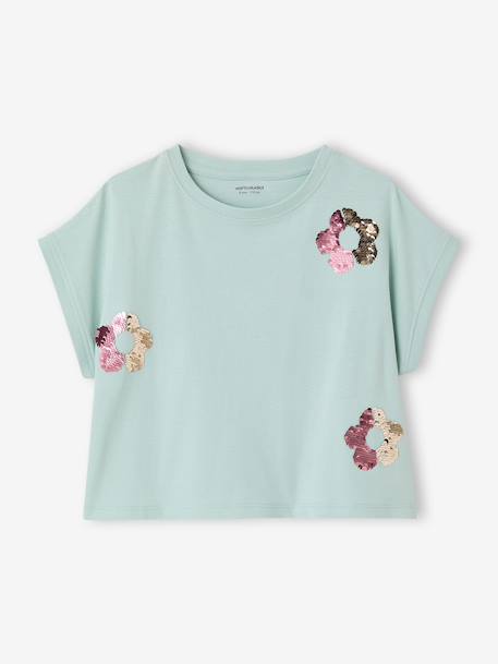 Fille-T-shirt fille motifs sequins
