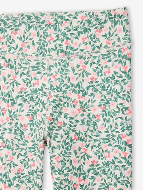 Legging sport fille imprimé fleuri écru 4 - vertbaudet enfant 