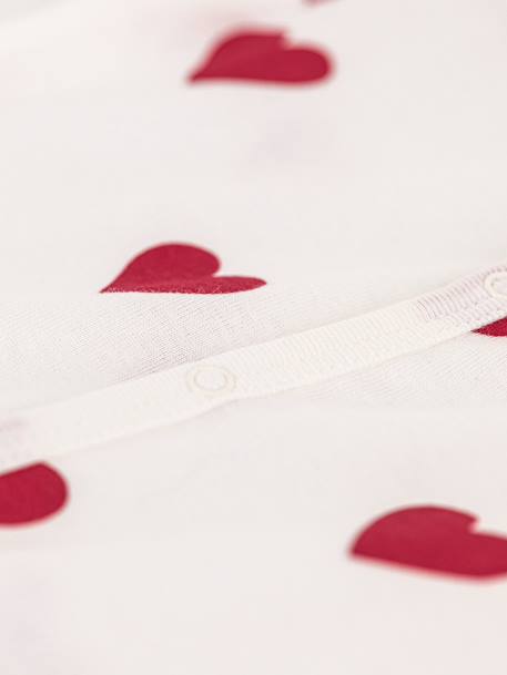Combicourt bébé coton coeurs blanc 3 - vertbaudet enfant 