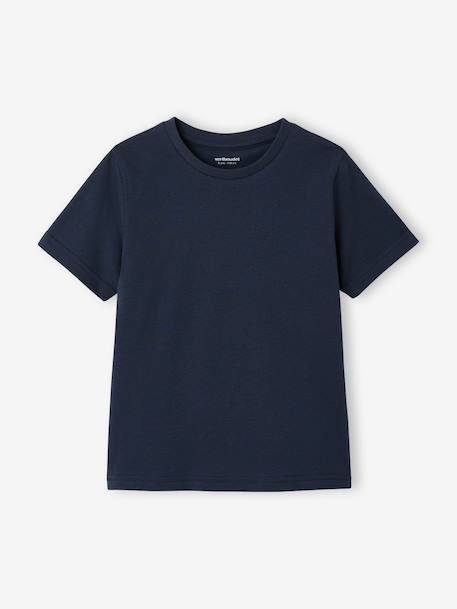 Lot 3 T-shirts manches courtes bleu pétrole+caramel+marine+noix de pécan+vert amande+vert sauge 37 - vertbaudet enfant 
