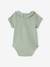 Lot de 2 bodies bébé naissance col fantaisie manches courtes corail+vert sauge 10 - vertbaudet enfant 
