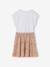Robe fille effet 2 en 1 blanc imprimé+écru+marine+vanille 2 - vertbaudet enfant 