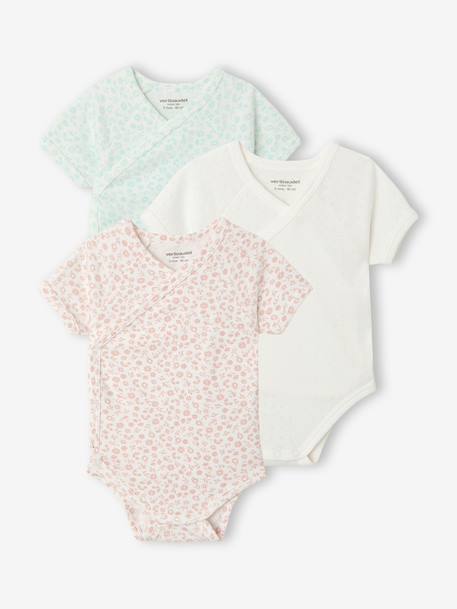 Lot 3 bodies bébé fille MC rose 1 - vertbaudet enfant 