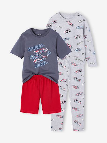 Lot de 2 pyjamas garçon voitures anthracite 1 - vertbaudet enfant 
