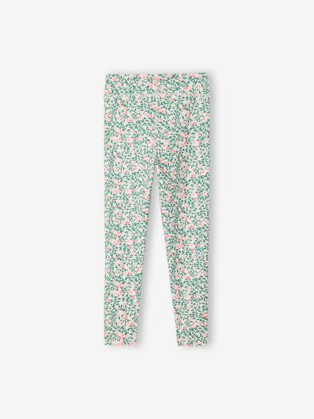 Legging sport fille imprimé fleuri écru 3 - vertbaudet enfant 