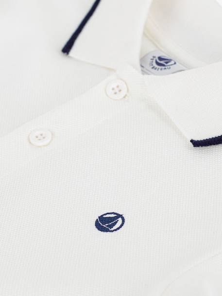 Polo enfant manches courtes Petit Bateau blanc 3 - vertbaudet enfant 