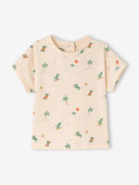 Bébé-T-shirt, sous-pull-T-shirt palmiers coton bio