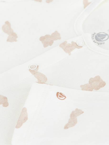 Pyjama bébé imprimé Petit Bateau blanc 3 - vertbaudet enfant 